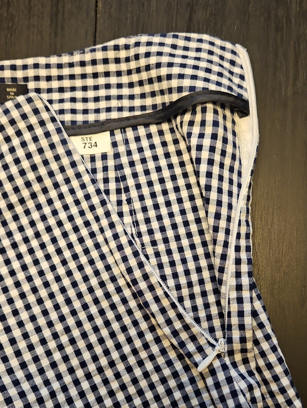 Zara Basic Gingham Ruffle Shorts - Picture 8 of 8